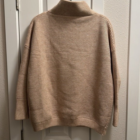 NWT CHICWISH Beige Cozy Ribbed Long Sleeve Turtleneck Knit Pullover Sweater Sz M - Picture 6 of 13